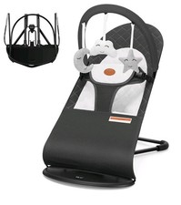 Baby Bouncer Folding Bouncer Seat Chair for Babies 0-18 Months with Toy