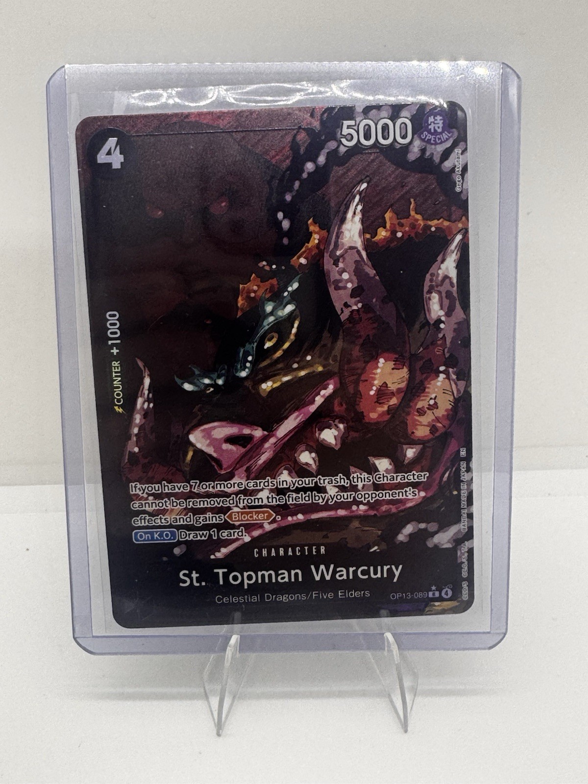 St. Topman Warcury Alt Art OP13-089 Carrying On His Will One Piece TCG