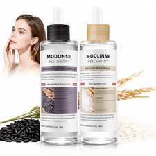 Peel Shot White Black Rice Exfoliant Rice Ampoule Face Body Scrub Dead Skin 80ml