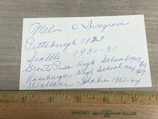 Melvin Ingram Asheville NC  Signed Index Card