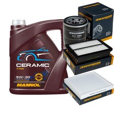 DENCKERMANN Inspektionspaket 5L MANNOL Ceramic 5W-30 f&uuml;r Hyundai Kona 1.0 T-GDi