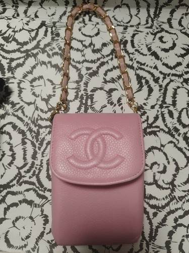 Chanel Caviar Leather Pink Flap Pouch Cigarette Case
