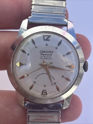 Vintage Candino Super Sport 17 Jewels Incabloc Swiss Made Mechanical Watch