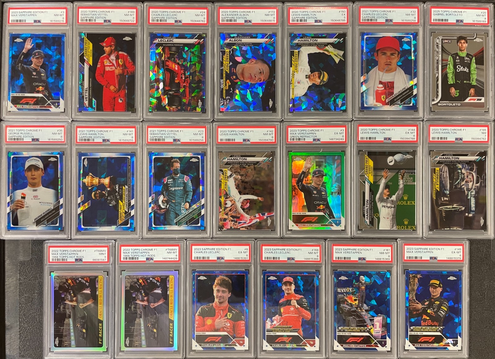 50-CARD PSA SLAB LOT: F1 RACING KIMI, VERSTAPPEN, HAMILTON +++ view 3