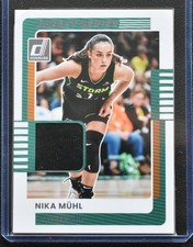 2025 Panini Donruss WNBA Nika Muhl #34 Jersey Series Relic + Base Card 81 STORM