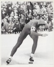 Peter Mueller Innsbruck Olympic Speed Skating Gold 1976 - Original Press Photo