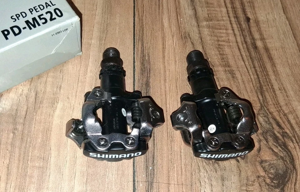 Bicicleta de Montaña Shimano PD-M520 SPD Pedales Negros Sin Clip En Caja ¡Nueva!  Foto 4 de 4