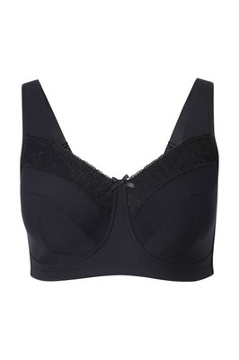 Ulla Popken Damen große Größen Entlastungs BH bügellos Blüten Herzspitze 841503