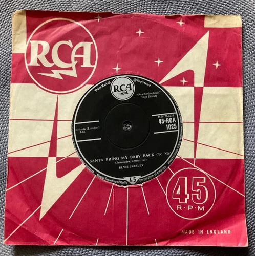 ELVIS PRESLEY - SANTA BRING MY BABY rare UK 1957 / ROCK ’N’ ROLL / SOLID CENTRE
