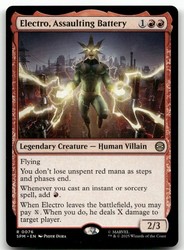 Electro, Assaulting Battery 76 Marvel's Spider-Man MTG Rare