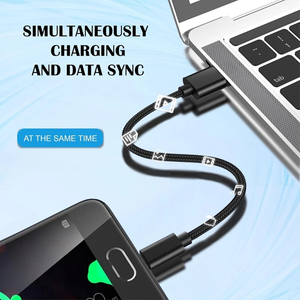 Long Micro USB Cable, High Speed Data Sync Fast Charger Charging Lead 1M 2M 3M - Image 3 of 4