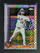 Clay Holmes 2025 Topps Chrome (RC) X-Fractor New York Mets #USC30 Rookie Card. rookie card picture