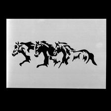 Schablone  Wände Airbrush Basteln Malen Tupfen Schablonen Pferde Tier  # 2083
