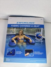 Swimline Inflatable Blue Swimming Pool U-Seat Chair