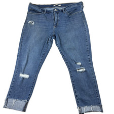 Levi  s 311 Shaping Skinny Jeans Womens 33 Blue Distressed Mid Rise Stretch Denim