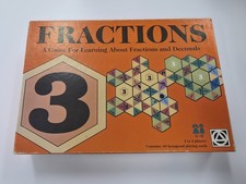 Vintage Fractions Board Game - Learning Fractions  Decimals - Brand New Sealed