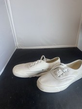 Pro Keds Classic White Canvas Low Top Lace Up Sneaker Womens Size 5