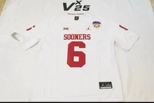 NEW Men's Baker Mayfield Oklahoma Sooners White Orange Bowl Jersey Sz Lg