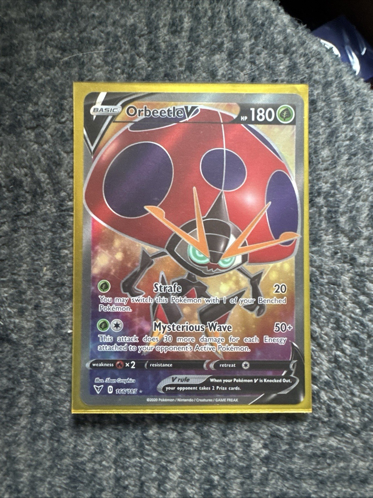Pokémon TCG - Orbeetle V - 166/185 Vivid Voltage - 2020 Full Art Holo - MINT