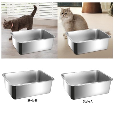 Katzentoilette Edelstahl leicht zu reinigen großes Fassungsvermögen für kleine Katzen