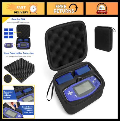 Gameboy Advance Case - Hard Storage Bag for GBA Accessories, Holds 6 Games