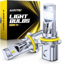 AUXITO 9007 HB5 Light Bulbs, 50000LM 6500K Cool White, Plug and Play CANbus