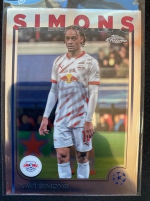 2024-25 TOPPS Chrome UEFA Club Competitions 37 Xavi Simons (RB Leipzig)