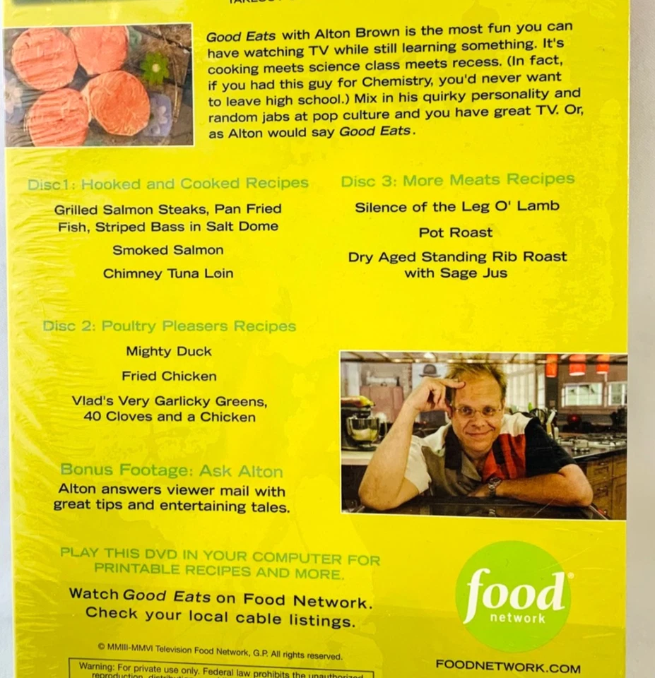 DVD Set  Alton Brown: Hooked & Cooked, Poultry Pleasers, More Meats - Image 3 of 4