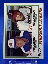 1978 Topps #206 1977 Strikeout Leaders (Phil Niekro / Nolan Ryan) Near Mint