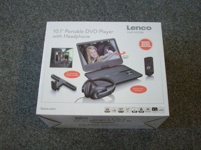 Lenco - DVP-1010BK - Tragbarer 10-Zoll-DVD-Player mit Kopfhörer - schwarz - Neu 