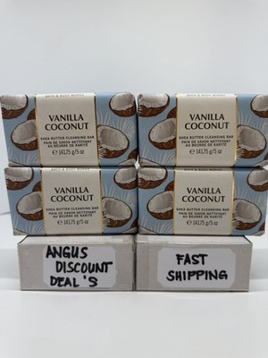 Bath & Body Works 4PCS VANILLA, COCONUT Shea Butter  BAR SOAP, 5oz , NEW ￼
