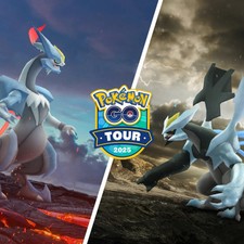 LA background black/white Kyurem Pokemon Trade Go