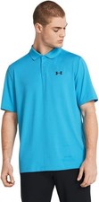 Under Armour Men's Matchplay Polo Short Sleeve Shirt, Blue, Small