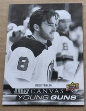2022-23 Upper Deck Black And White Young Guns Canvas Reilly Walsh #C233 Devils