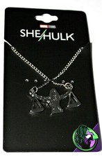Marvel Comics Pair of She-Hulk Scales of Justice Lawyer Necklace New MIP 2022
