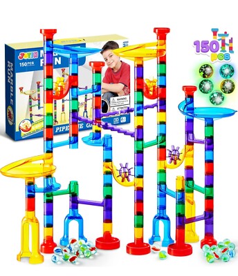 150 Pcs Marble Run Set Construction STEM Toy Kids Educational Blocks Gift