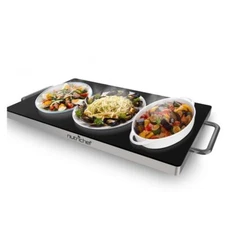 Nutrichef Electric Warming Tray / Food Warmer with Non-Stick Heat-Resistant