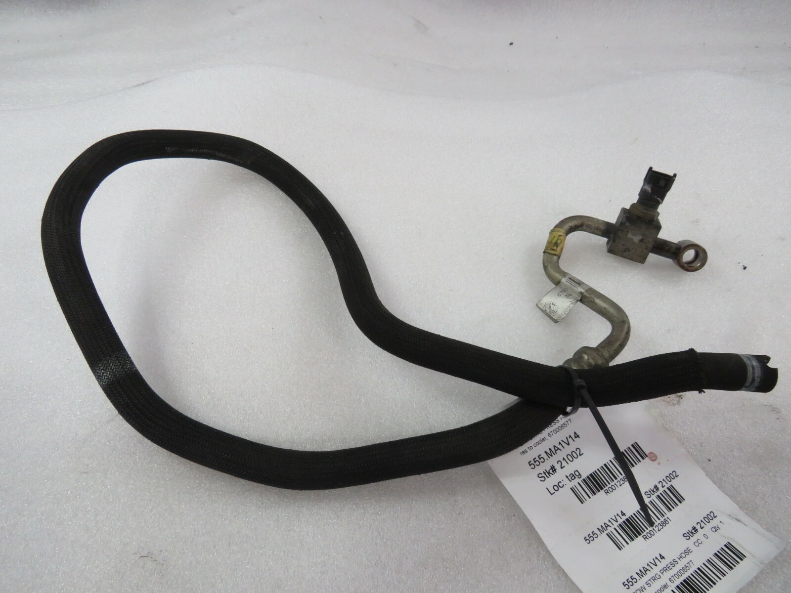 Maserati Ghibli, Reservoir To Cooling Power Steering Hose, Used, P/N 670006577