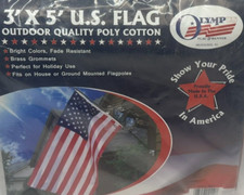 US Flag 3x5 Outdoor Quality Poly Cotton Fade Resist Grommet American Made in USA