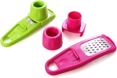 3PCS Garlic Ginger Grinder Slicer Cutter Mini Kitchen Tool Multi Function Set