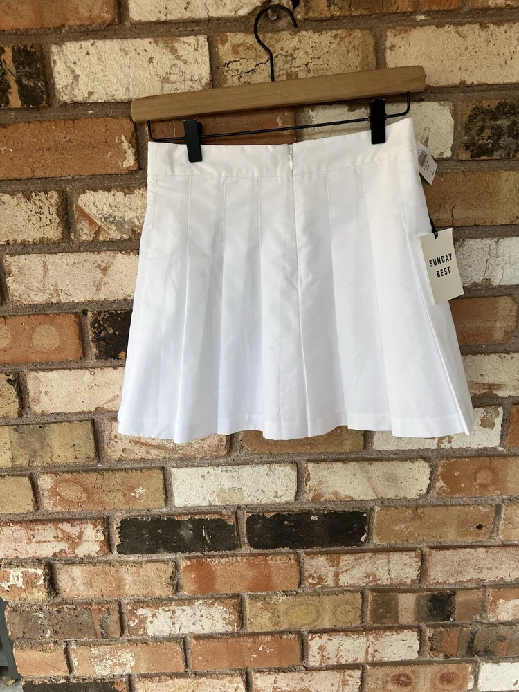 Aritzia Sunday Best White Tennis Skirt Quiet Luxury Preppy Summer Size 0 NWT