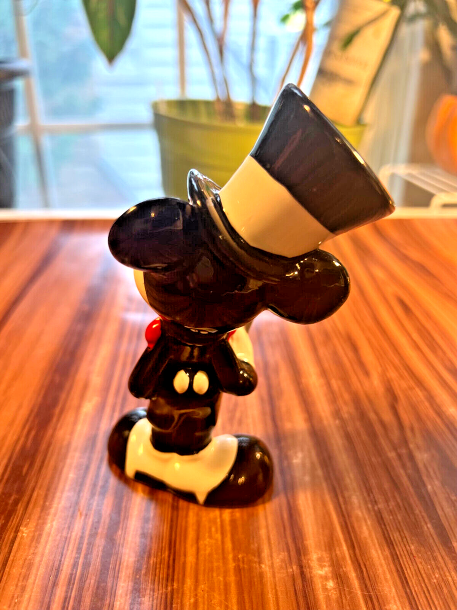 Disney Mickey Mouse I Love NY Ceramic Figurine Black Red Vintage