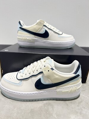 AF 1 Shadow Women's Multi Sz Sail/Armory Navy-Glacier Blue DZ1847