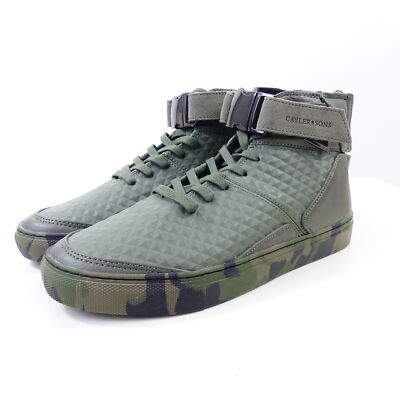 CAYLER & SONS Sneaker High Top Turnschuhe Khaki Olive Grün Camouflage Gr. EUR 40