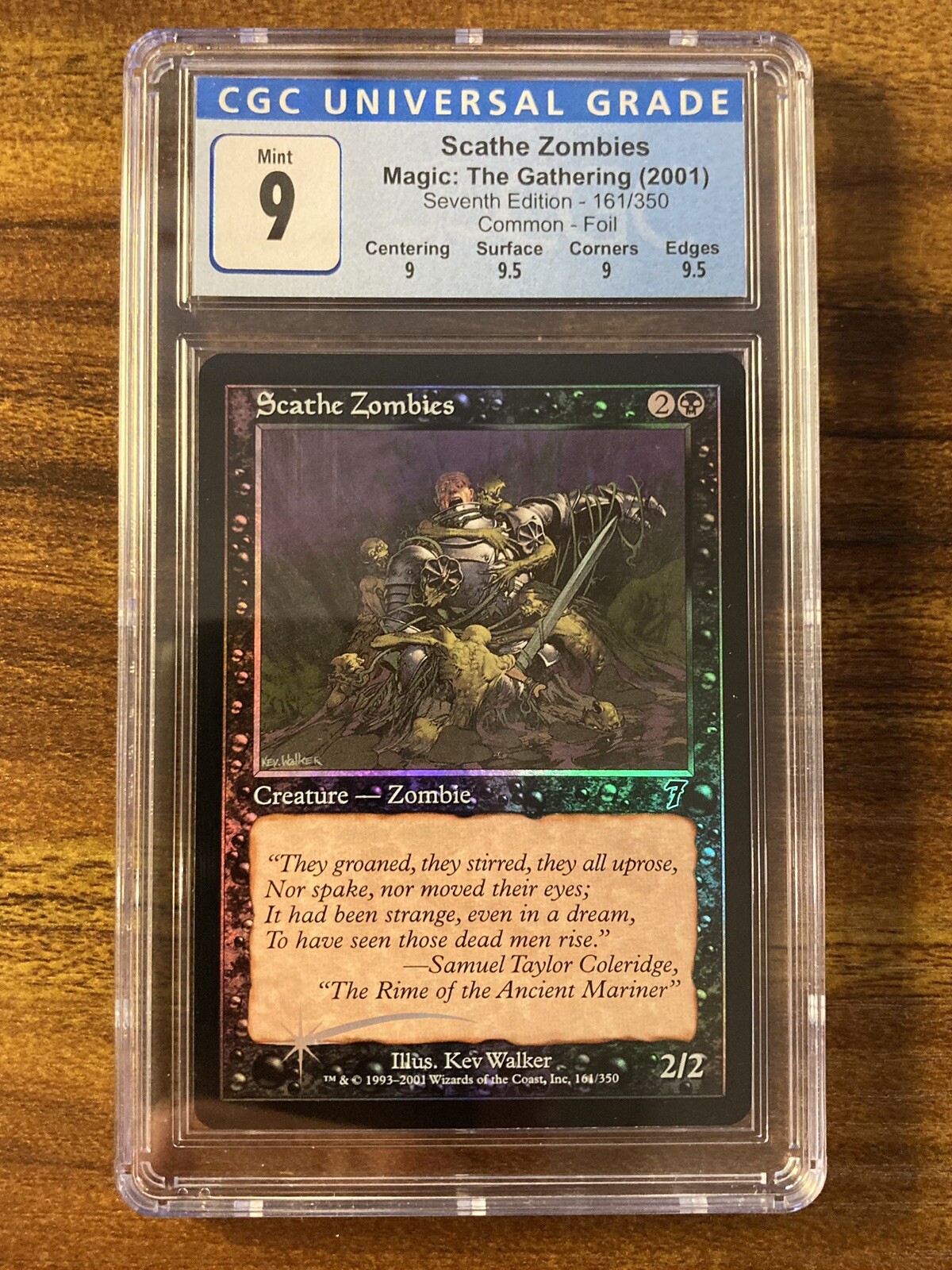 MTG✨SCATHE ZOMBIES FOIL✨7th Edition CGC Quad 9’s++ MINT COMMON Creature POP 3 !