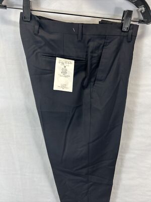 Armani Collezioni Solid Dark Navy Pants W 29