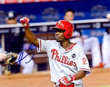 Autographed 8x10 DARNELL SWEENEY Philadelphia Phillies Photo - COA