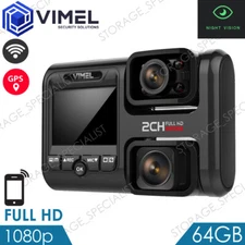 Dash camera 4K GPS Front & Rear View 360 WiFi Night Vision Dashcam Taxi 64GB