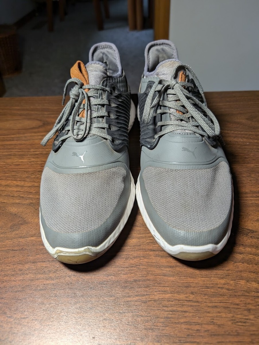 Puma Ignite PwrAdapt Mens Golf Shoes Grey Black Waterproof 192223-03 Size 10 Mens Puma Ignite Pwradapt Caged Golf Shoes 192223-03 Quiet  main image 2