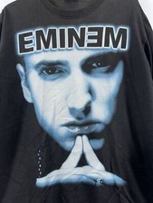 Eminem Big Face Rap Hip Hop black short sleeve T shirt Reprint NH12099